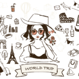旅行する女性