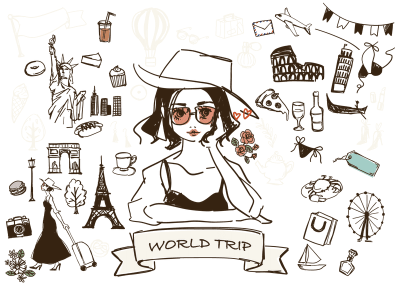 旅行する女性